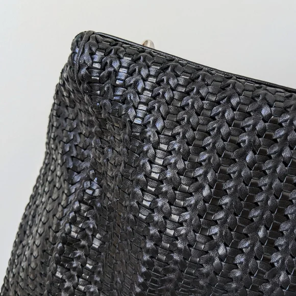 Christian Dior Black Woven Leather Medium Soft Lady Dior Tote Bag - Picture 15 of 16